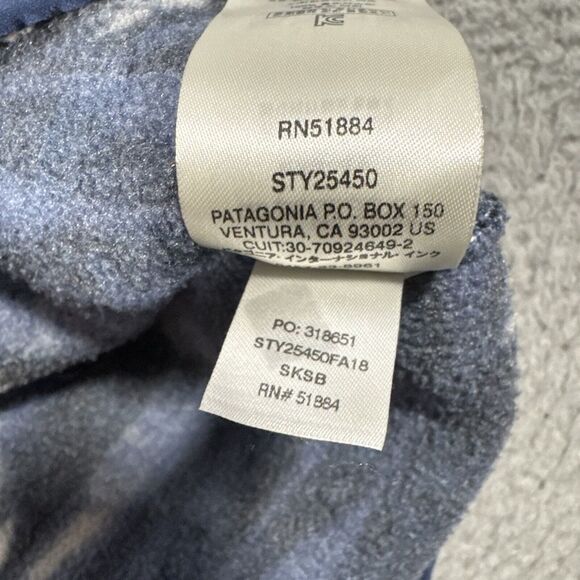 Patagonia Synchilla Pullover Mens L Snap-T Blue Aztec Geometric Fleece 25450 - Picture 6 of 12